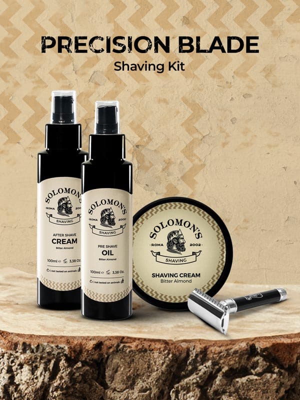 Kit de barbear com lâmina de precisão